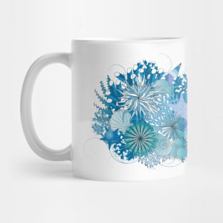 Coral reef with shells, sea anemones and corals Mug